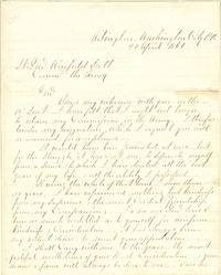 A letter from Robert E. Lee, announcing his resignation from the U.S. Army after Virginia seceded